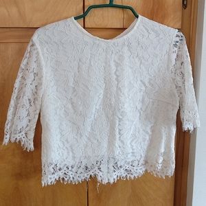 Formal Lace Top White size M